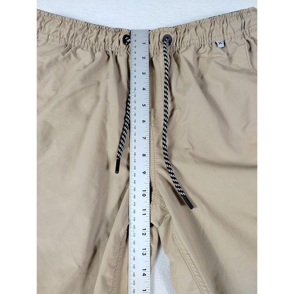 Hurley Pants Mens Medium Tan Jogger Nylon Blend Elastic Waist Cuffed Casual - Picture 15 of 16
